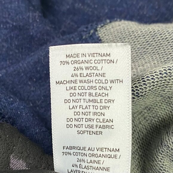 Rhone Button Down Shirt Men's Large Blue Commuter Wool Organic Cotton Flannel - Picture 7 of 10